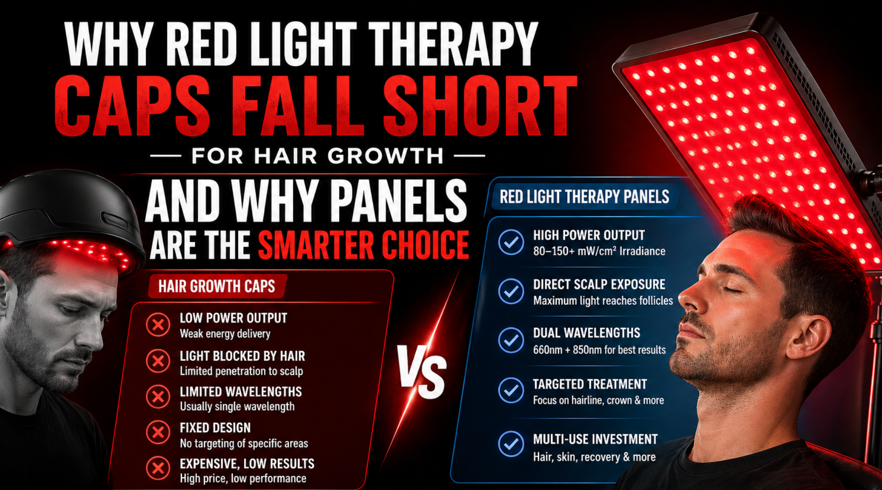 Why Red Light Therapy Caps Fall Short for Hair Growth