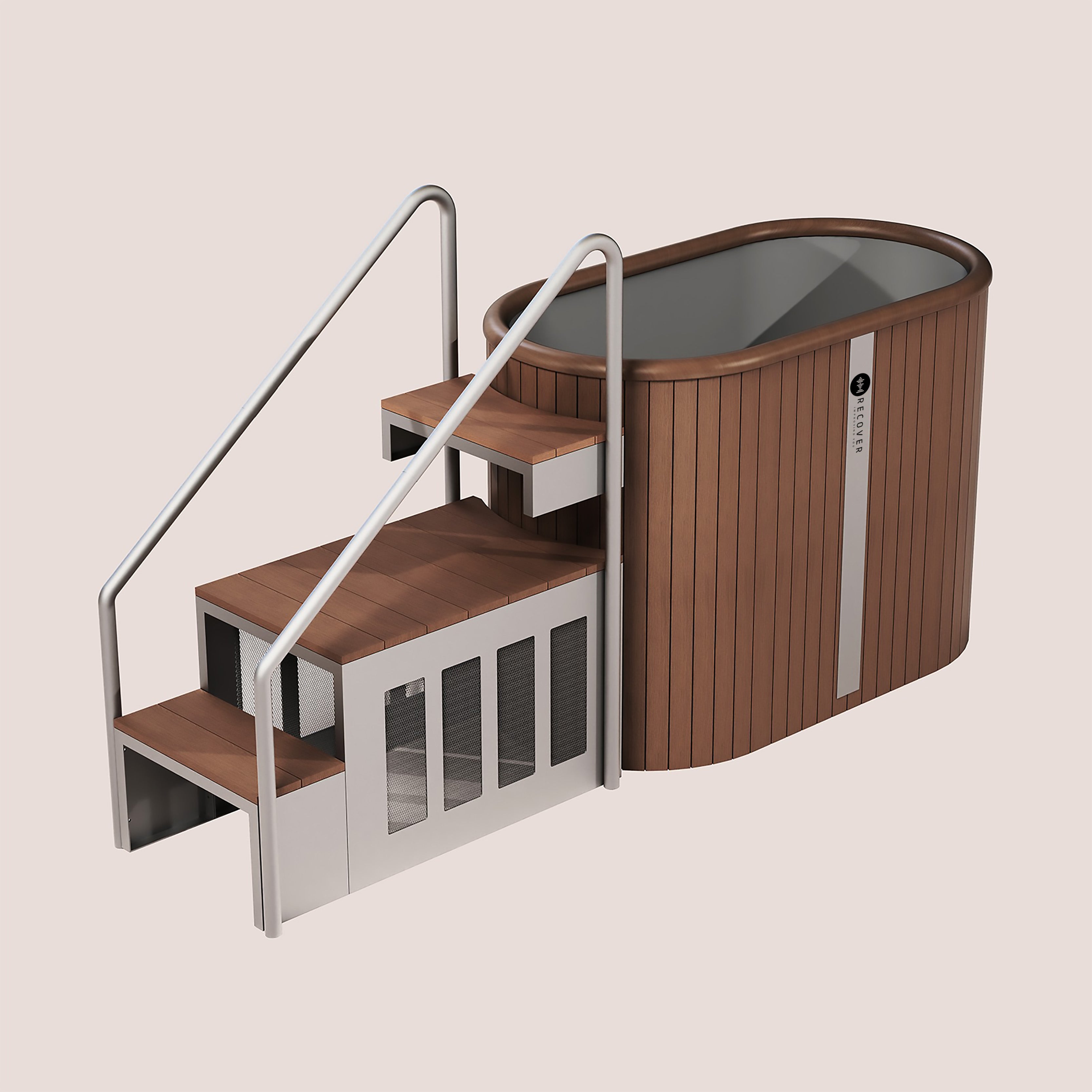 Recover Elevate – Ellipse Ice Bath with Integrated Steps