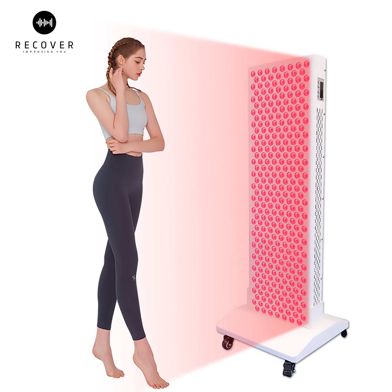 Red Light Therapy Panel with Mobile Stand