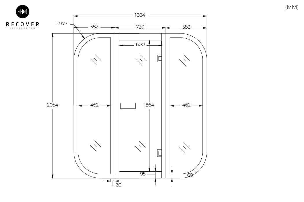 Recover Arc - Architectural Full-Spectrum Infrared Sauna