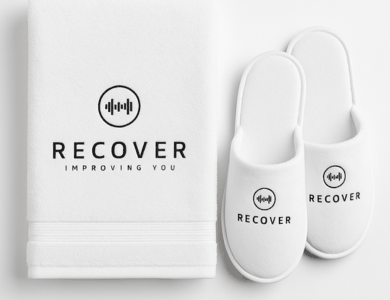 Recover Towel & Slipper Combo – White