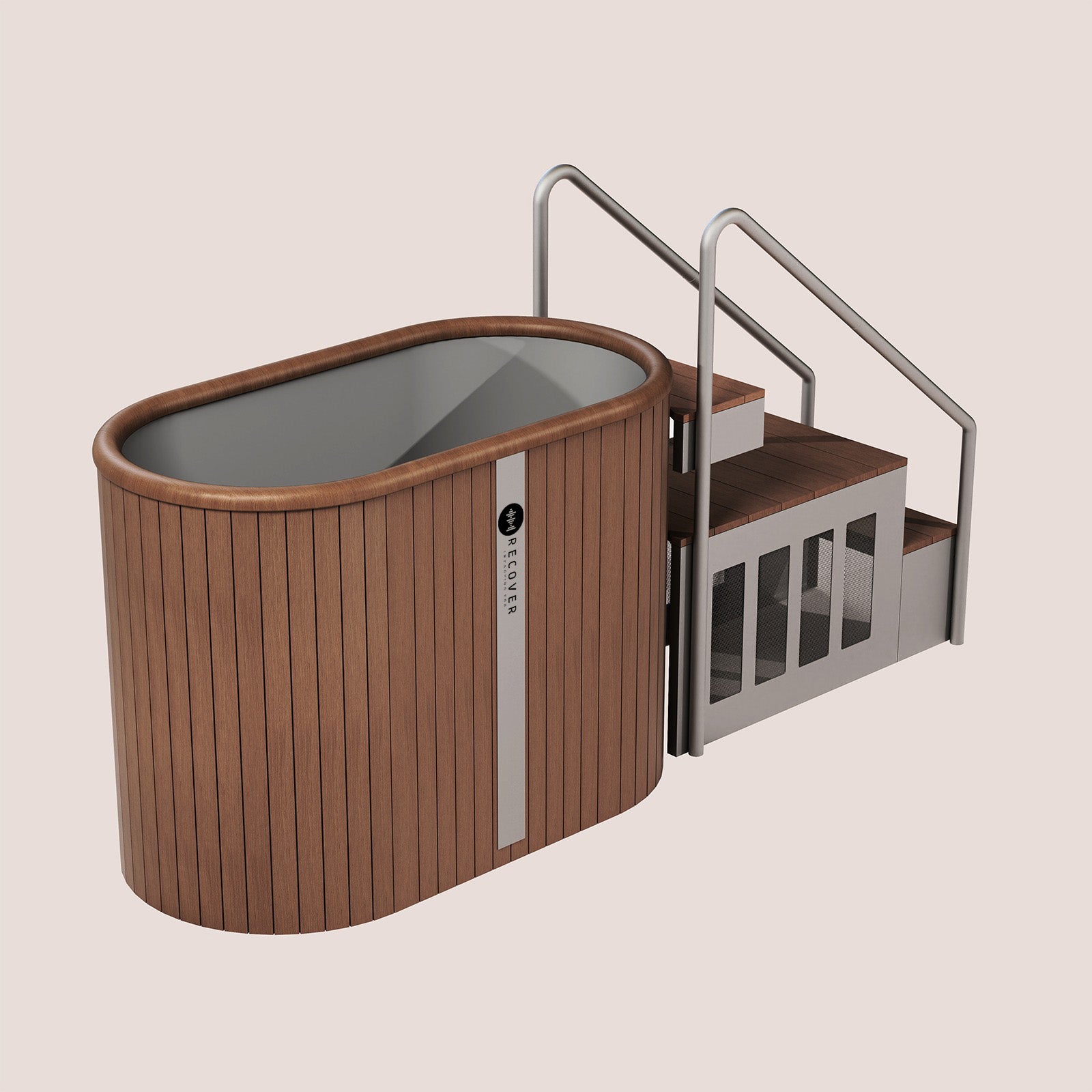 Recover Elevate – Ellipse Ice Bath with Integrated Steps
