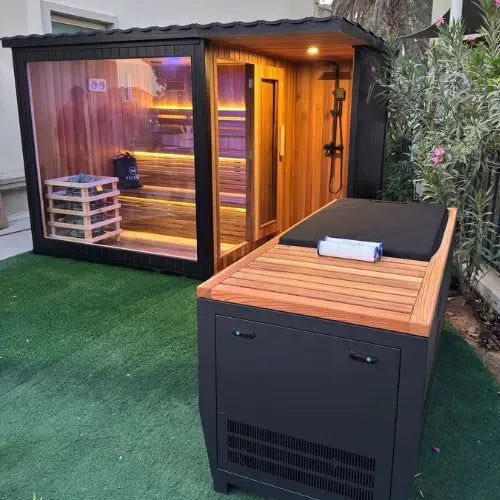 Outdoor Sauna + Shower