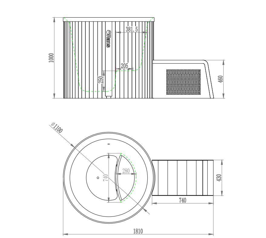 Recover Elevate – Ellipse Ice Bath with Integrated Steps