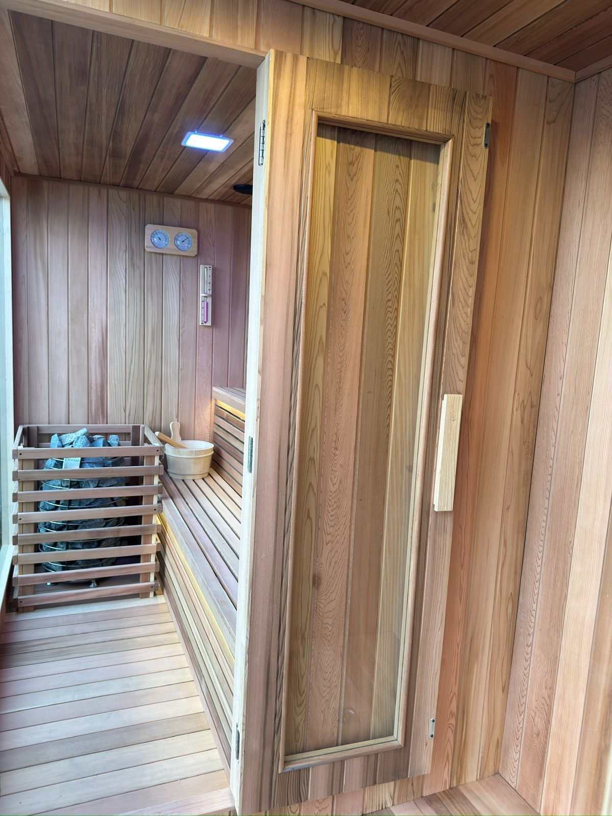 Ultimate Outdoor Sauna With Integrated Shower