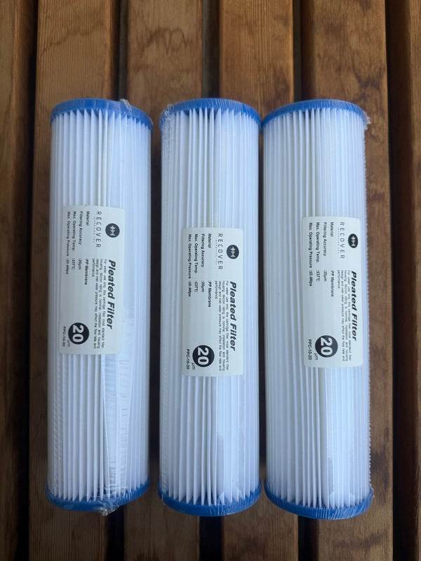 Ice Bath Chiller Water Filters – 10" x 2.5" (3-Pack, 20 Micron)